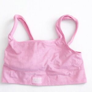 Steve Madden Pink Ribbed Seamless Bralette Sports Bra | Size L